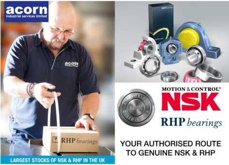 Acorn set to grow after becoming the UK’s trade distributor for NSK and RHP Bearings