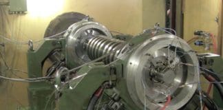 Compressor Shaft in TurboCare Balance Bunker on New Way Gas Bearings