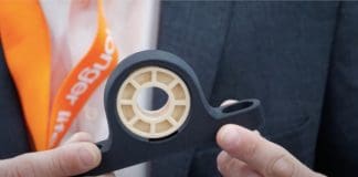 Corrosion-free plastic housing for spherical insert bearings