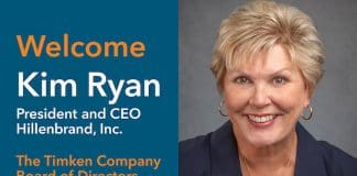Timken Adds Kim Ryan, Hillenbrand President and CEO, to Board of Directors