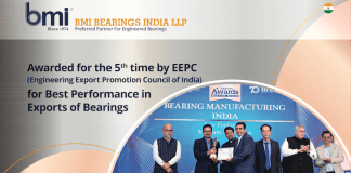 BMI Bearings India Wins EEPC Bearings Exporter of the Year Award