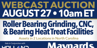 TIMKEN Factory Auction: Roller Bearing Grinding & CNC and Bearing Heat Treat Facilities